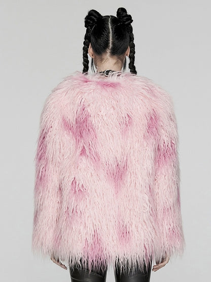 Punk Pink Fur Faux Jacket