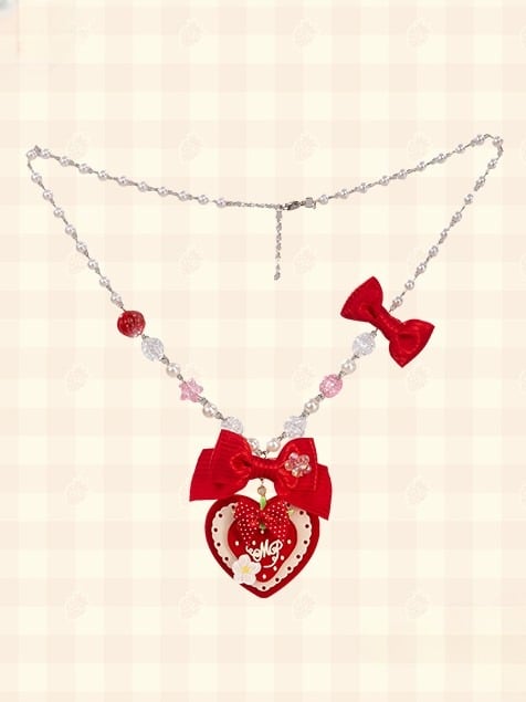 Cake Bead Lolita Necklace Necklace/Bead Heart-shaped Pendant