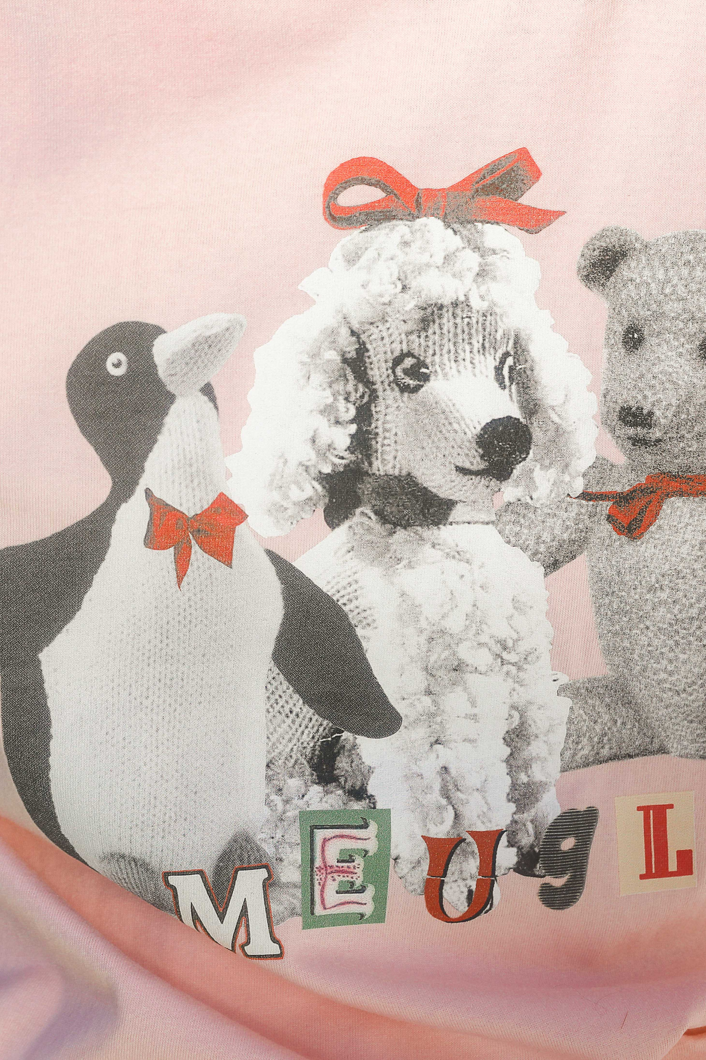 クマペンギンコラージュヴィンテージTシャツ