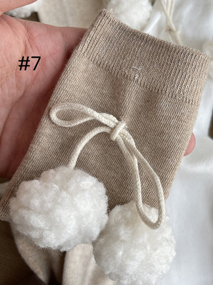 Cute Overknee Stockings With Pompons