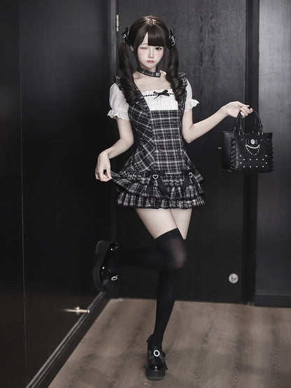 Black Plaid Choker - Ekomi