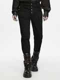 Dual-Pocket Black Baron Uniform Men's Trousers - Punk Rave
