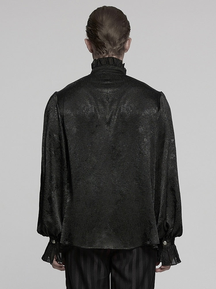 Gothic Black Shirt Glamorous Men's