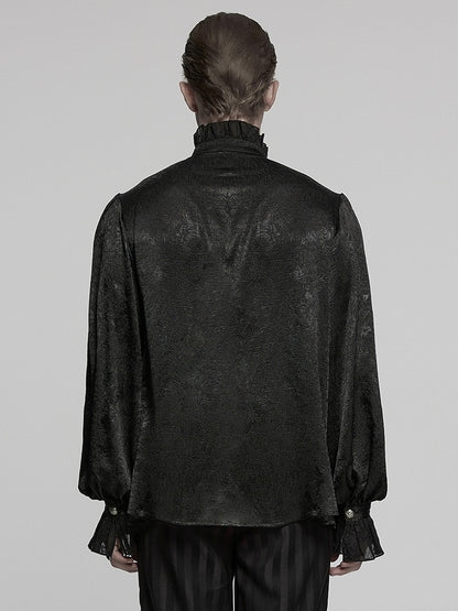 Gothic Black Shirt Glamorous Men's
