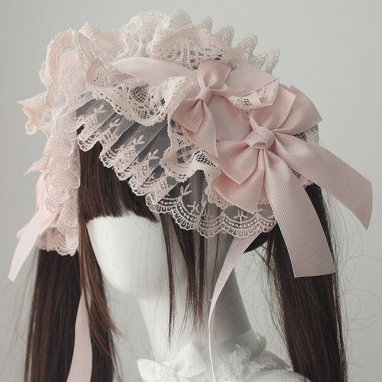 Hairband Lace Bow Ruffled (Multi-Colorways)