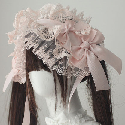 Hairband Lace Bow Ruffled (Multi-Colorways)