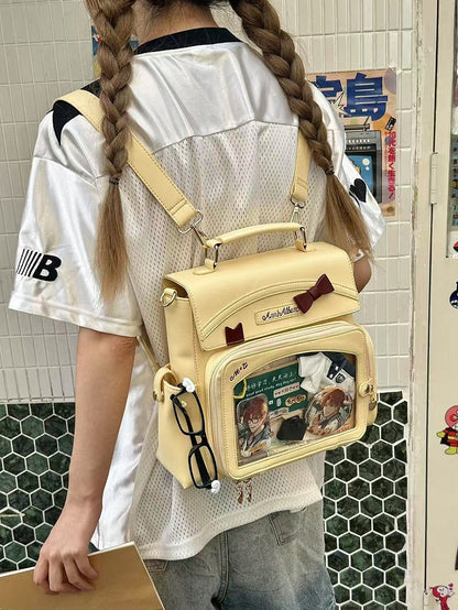 Mit Detailfenster Taschendisplay Transparent Ita Gelb und Schleife 2-Wege