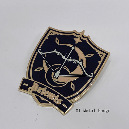 Badge Metal Preppy Dark / Green Embroidered