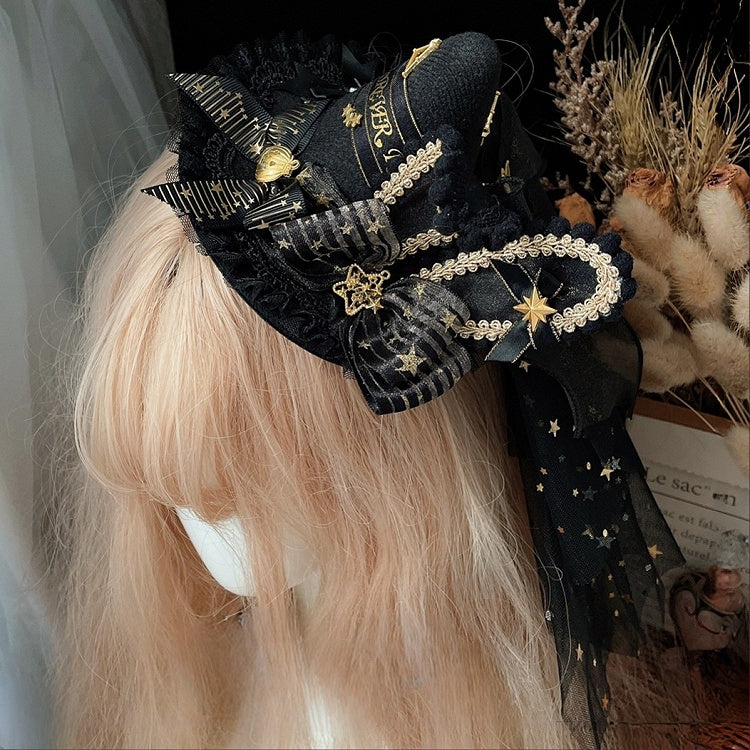 3 Options Ears Mini Hat Bowknot Decorated And Color Bunny Star Halloween Pumpkin