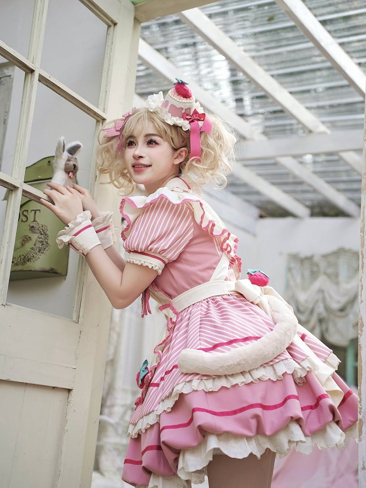Strawberry Cake Mini Hat, Sweet Pink Design - Sakurahime
