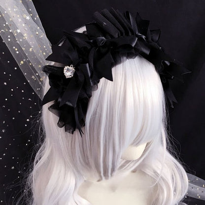 with Black KC Rhinestone Gothic Heart Lace