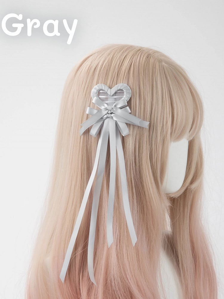 Clip Hair (Single Heart Bow
