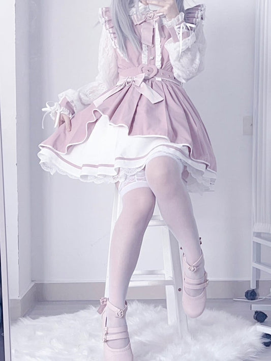 装飾ディテール 蝶結び ハート ジライケイ ラインストーン ピンク ホワイト