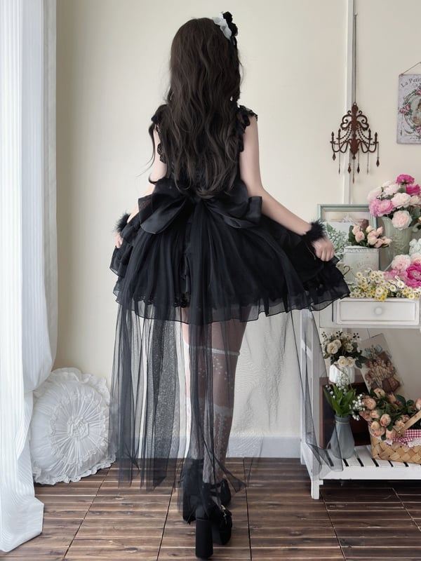 Hanayome Jumper Shiro Skirt Lolita Black Fabric Princess Dress Butterfly