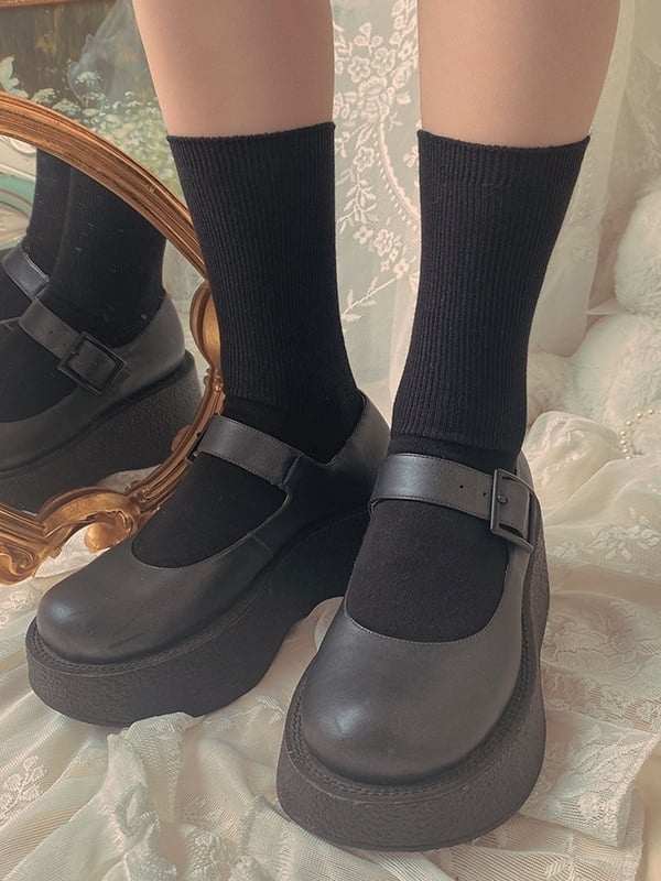 Striped Pattern Socks Black/White Cotton Minimalist Vertical