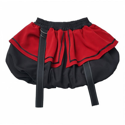 Playful Mini with Accents Gray/Black Dynamic Skirt Red Strap Bubble