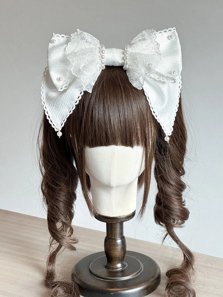 KC Lace Bow (Multi-Colorways) Large Pearl