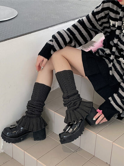 Color Leg Knitted Warmers 7 Options