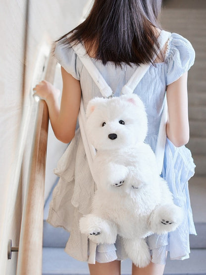 Backpack/Crossbody Dog Bag Plush Realistic