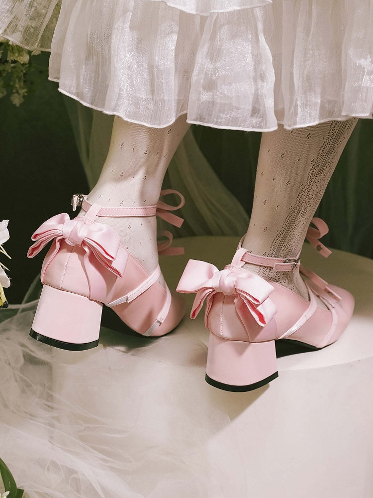 mit quadratischen eleganten Absätzen Pink Toe Middle