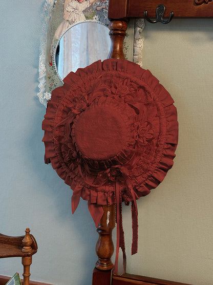 Purple Red Blue Black Hat / Beige