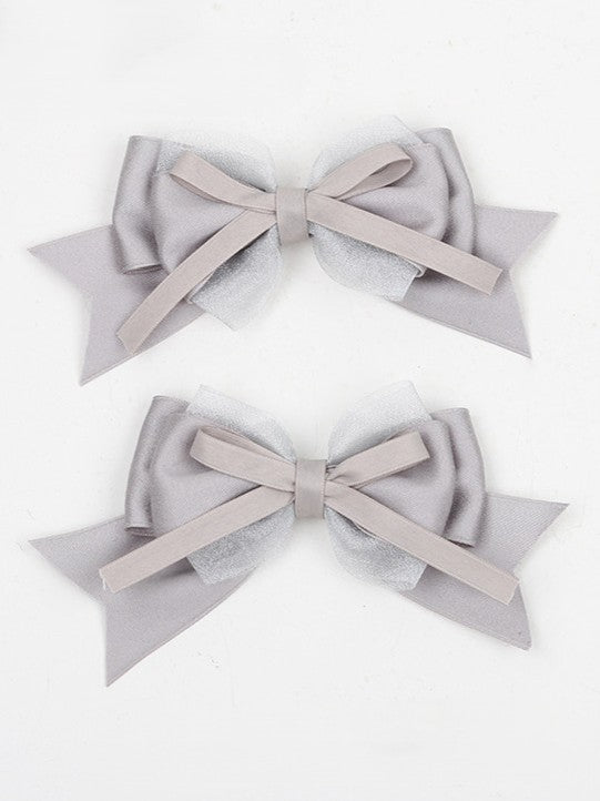 Gray Bowknot Lolita Hairclip