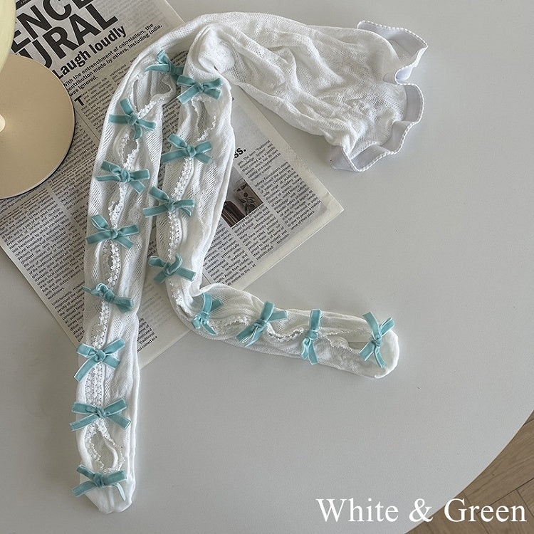 with Tights Cut-out Options Color 21 Design Bowknot Floral Pattern