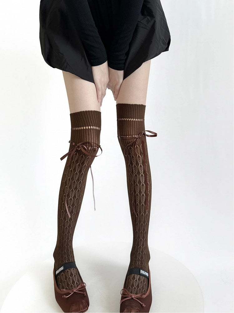 Stockings Bow Weave Colors: (5 Coffee Lace