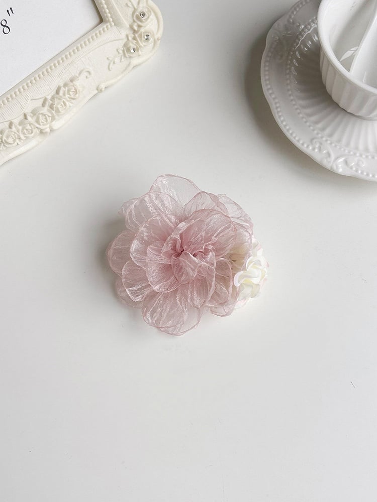 Pink/Green Dual-Use Flower Hairclip - With PUJI