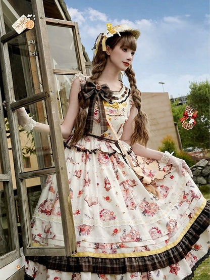 Maple Leaf Crossbody Bag with Floral Embroidery - Lineall Cat