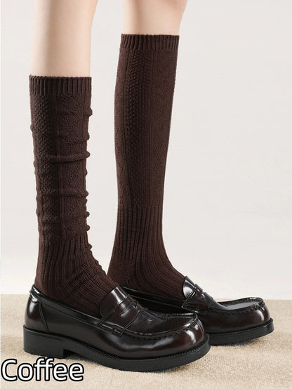 Colors) Socks (4 Calf Textured Knit