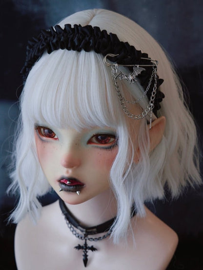 KC And Ruffle Black Trim With Pin Bat Cross