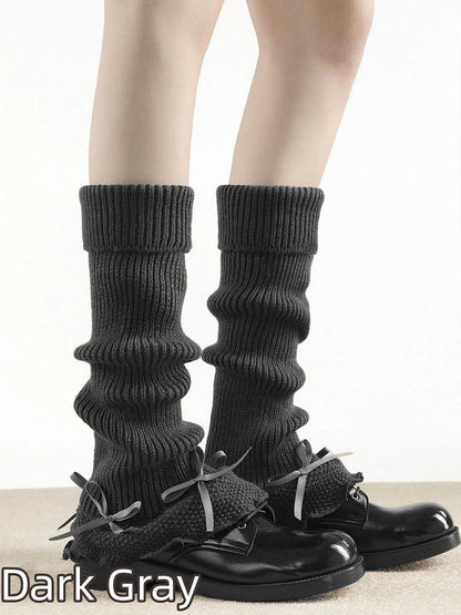 Ribbed Warmers Accents (4 Slouchy Colors) Leg Bow with