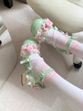 Lolita Matcha Green Cake Shoes Jane Mary Sweet Strawberry