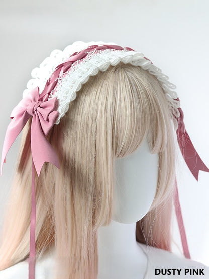 Sweet Lace Bowknot Lolita Options Crossed Color 8 Hairband