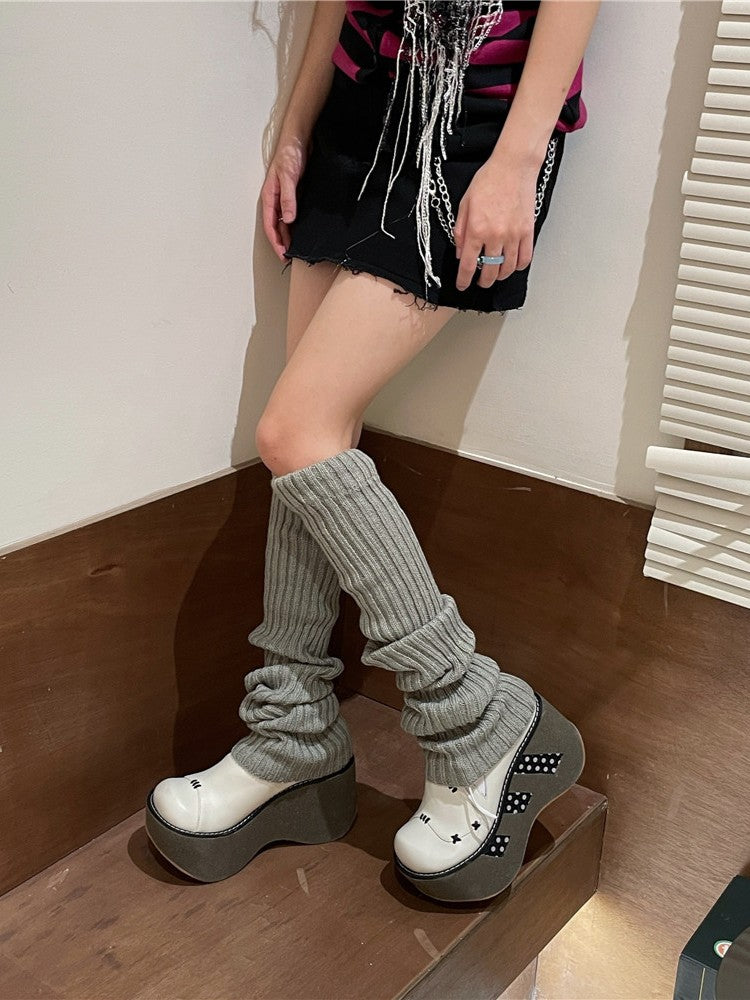 Leg 70CM Warmers Knitted Color Options 15