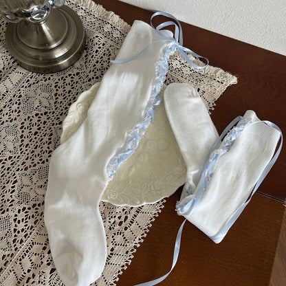 Unterknee-Optionen 4-farbige Strümpfe Schnürdetail