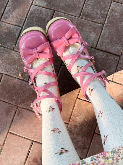 Heels Pink Platforms - Middle Barbie Toe Round Sweet