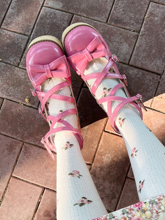 Heels Pink Platforms - Middle Barbie Toe Round Sweet