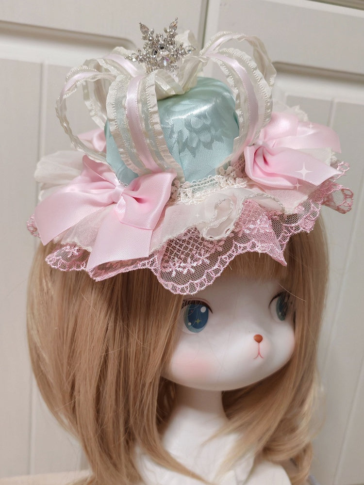 Crown Color Hat Lolita Mini With Options Lace 4 Clips