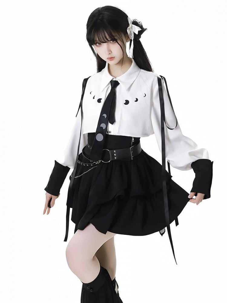 Skirt Black Tiered