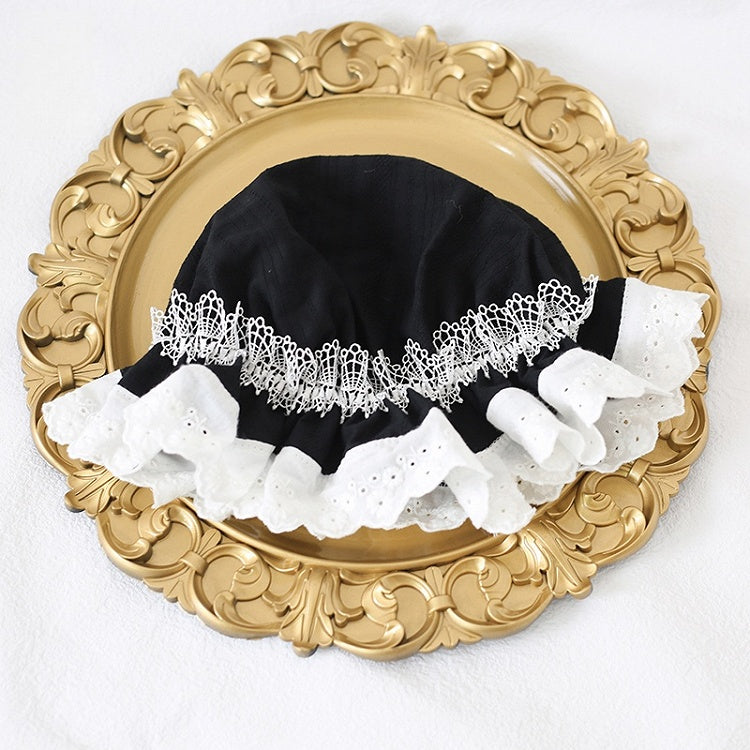 Hat White Colors Cute Baby Lace-Trimmed 12 Lolita With