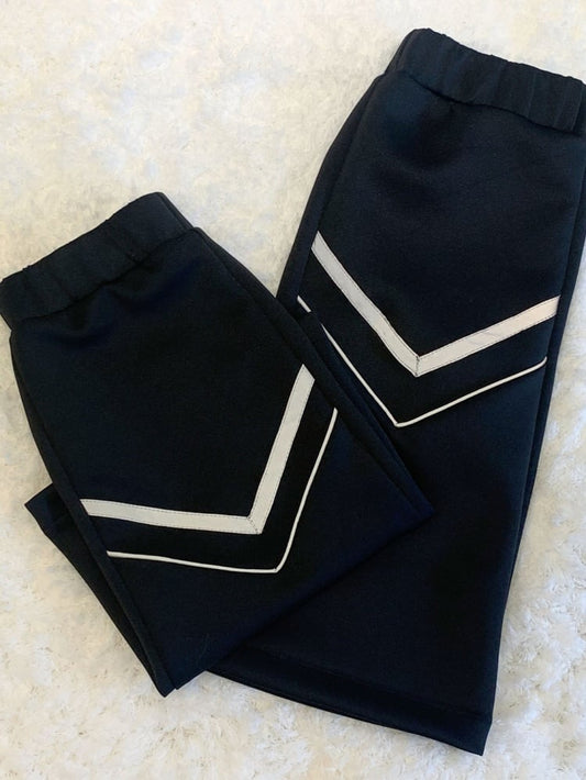 ブラックシルバー反射ストライプの未来的なサイバーパンク風ジライケイレッグスリーブ