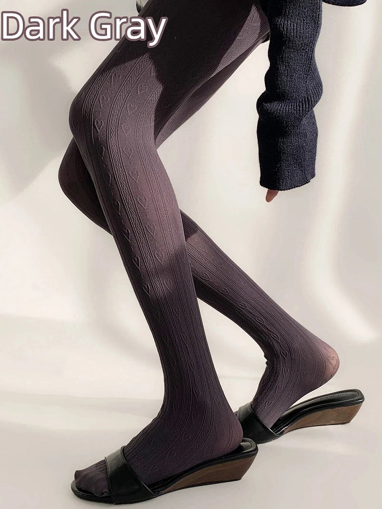 Pattern Tights (5 Colors) Knit Heart