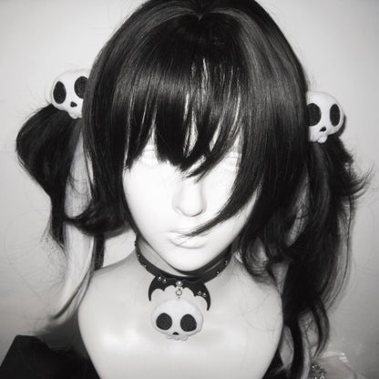 Plüsch-Skelett-Design Punk-Haarspangen