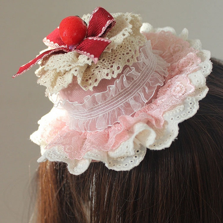 Pink Strawberry Cake Mini Hat