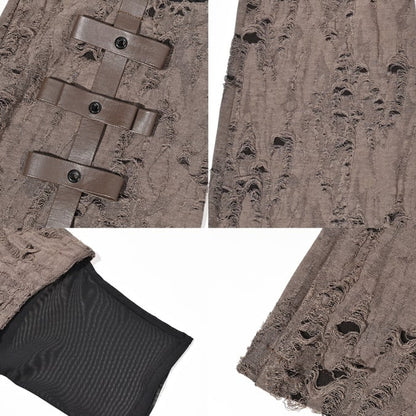 ブラウン ウェイストランド パンク レッグウォーマー