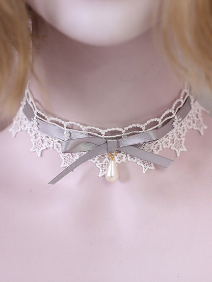 Lace Star Cute Bowknot Colors 12 Choker Lolita