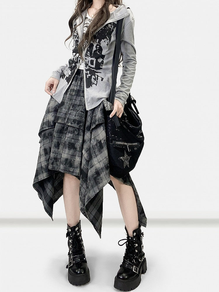 Gray Print Design Bittersweet Jacket