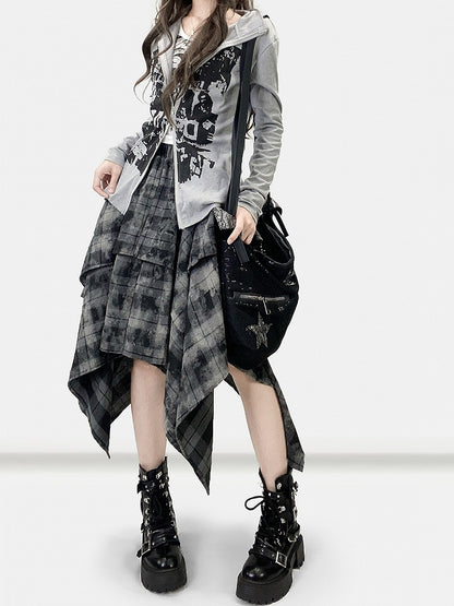 Gray Print Design Bittersweet Jacket